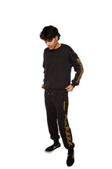 Notorious Black and Gold Sweat Suit