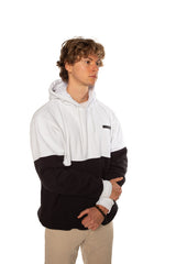 Black ad White Oversized Colorblock Hoodie